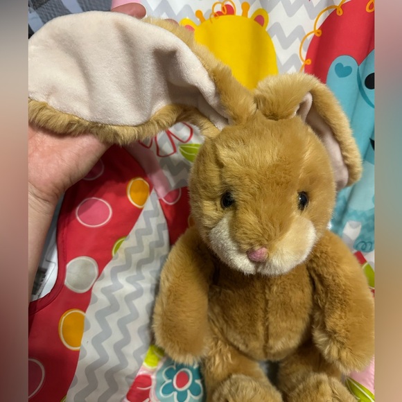 Rare Russ Berrie Peaches Rabbit Soft Plush Toy 12” Easter Bunny - Picture 2 of 6